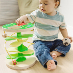 Centru de joaca pentru dezvoltarea motricitatii la bebe si toddler Casuta din copac cu rollercoaster - Img 4
