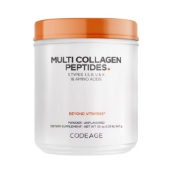 Codeage Hydrolyzed Multi Collagen - 5 Types Collagen Peptides, Colagen Hidrolizat Din 5 Surse Sub Forma De Peptide, Fara Aroma, 567 G