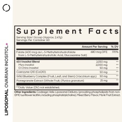 Codeage Liposomal Ovarian Inositol+ - Mixed Berry , Myo-inozitol Ovarian Cu Coenzima Q10 Cu Aroma De Fructe De Padure, 148.2 G - Img 5