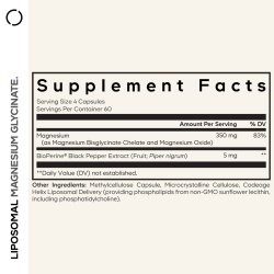 Codeage Magneziu Bisglicinat Lipozomal Cu Bioperine - Formula Avansata Pentru Absorbtie Superioara, 240 Cps - Img 10