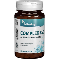 COMPLEX B50 CU FOLAT SI VITAMINA B12 60CPR