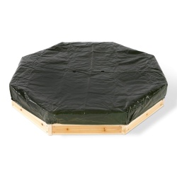 Cutie hexagonala din lemn pentru nisip Treasure Beach 104x104 cm, cu prelata - Img 2