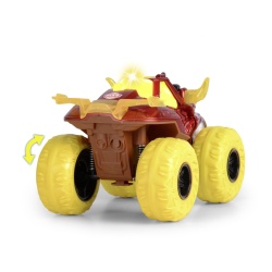 DICKIE MASINA DE TEREN FLAMING FIRE MONSTER CU LUMINI SUNETE SUSPENSII SI FUNCTIE ABUR 25CM - Img 3
