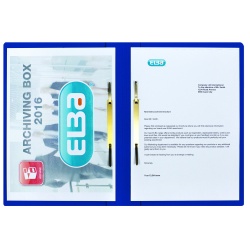 DOSAR SINA ELBA SMART A4, MECANISM DUBLU DE ARHIVARE, SINA DREAPTA/STANGA, CARTON 320G/MP, BLUE ANGEL, CAPACITATE 200 FILE, CULOARE ALBASTRU