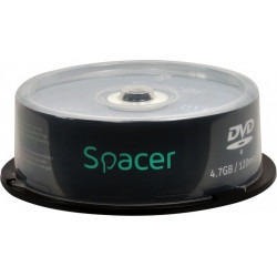 DVD-R SPACER 4.7GB, 120min, viteza 16x, 25 buc, spindle, "DVDR25" 166556/45501234 / 19403 001 001/166556 - Img 1