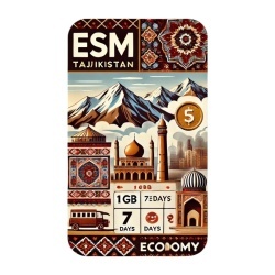eSIM Tajikistan 1GB 7Days Economy