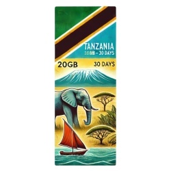 eSIM Tanzania, 20GB, 30 Days, Standard