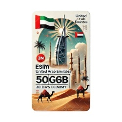eSIM United Arab Emirates 50GB 30Days Economy