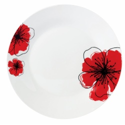 FARFURIE DESERT PORTEL.19CM, RED FLOWER