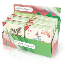 Felicitare POP-UP fantasie, cu modele asortate cu detalii aurii pe exteriorul felicitarii - 13.5 x 13.5 cm (48 buc/display) - Img 1