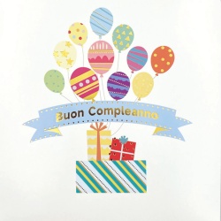 Felicitare POP-UP zi de nastere, cu modele asortate cu detalii aurii pe exteriorul felicitarii - 13.5 x 13.5 cm (48 buc/display) - Img 7