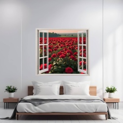 Folie imprimata color pentru decor perete locuinta, dimensiune 125 x 110cm, model: VIEW TO HAVEN 30 - Img 1