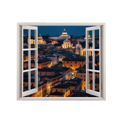 Folie imprimata color pentru decor perete locuinta, dimensiune 125 x 110cm, model: VIEW TO HAVEN 15 - Img 2
