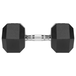 GANTERE DUMBBELL HEX FONTA CAUCIUCATA 17.5KG REBEL ACTI - Img 3