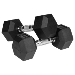 GANTERE DUMBBELL HEX FONTA CAUCIUCATA 2X8KG REBEL ACTIV - Img 3