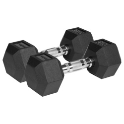 GANTERE DUMBBELL HEX FONTA CAUCIUCATA 2X9KG REBEL ACTIV - Img 1