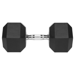 GANTERE DUMBBELL HEX FONTA CAUCIUCATA 30KG REBEL ACTIVE - Img 3
