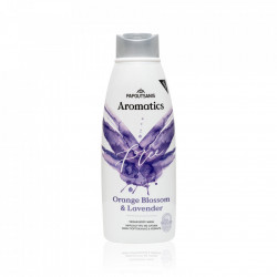 Gel de dus 100% vegan AROMATICS FREE cu parfum de flori de portocal si lavanda, cu prebiotice, vit. E si aloe 600ml