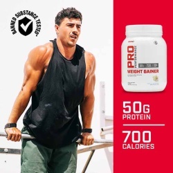Gnc Pro Performance Weight Gainer, Formula Proteica Pentru Crestere In Greutate, Cu Aroma De Vanilie, Testata Antidoping, 1134 G - Img 4