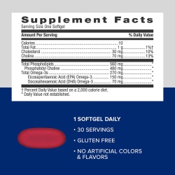 Gnc Triple Strength Krill Oil, Ulei De Krill, 30 Cps - Img 6