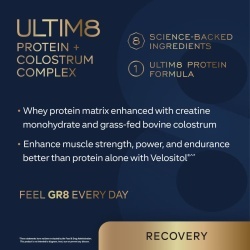 Gr8 Lifestyle Ultim8 Protein And Colostrum Complex With Chocolate Truffle Flavor, Proteina Si Complex Cu Colostru, Cu Aroma De Trufe De Ciocolata, 1.18 Kg - Img 2