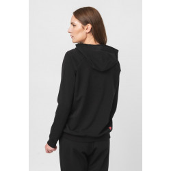 Hanorac coton dantela femei black-l - Img 3