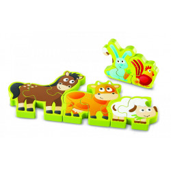 Hape puzzle numere si animale de la ferma - Img 2