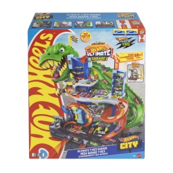 HOT WHEELS CITY SET DE JOACA GARAJ T REX SUPREM CU 2 MASINUTE INCLUSE - Img 2