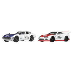 HOT WHEELS PREMIUM SET 2 MASINUTE METALICE TOYOTA 2000GT SI TOYOTA SUPRA SCARA 1 LA 64 - Img 2