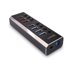 Hub Lindy 7 Port USB 3.0 3x QuickCharge - Img 1