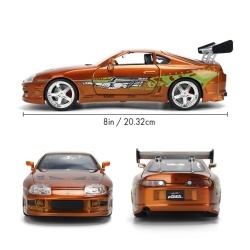 JADA FAST AND FURIOUS MASINUTA METALICA BRIANS TOYOTA SUPRA SCARA 1 LA 24 - Img 4