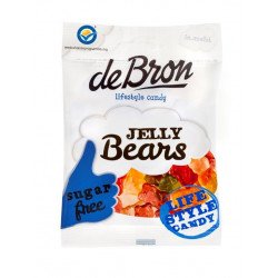 Jeleuri gumate DEBRON cu aroma de fructe, Jelly Bears , fara zahar si fara gluten 90g