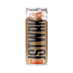Jst Wrk Energy Drink, Bautura Energizanta Carbogazoasa Cu Aroma De Cream Soda, 355 Ml