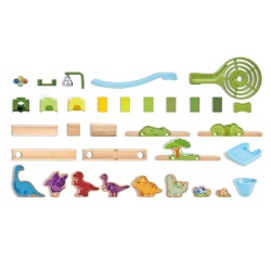 Jucarie din lemn - Marble Run Dino Adventure (131 piese) - Img 3