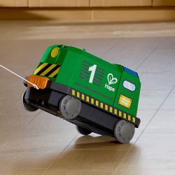 Jucarie din lemn - Tren in cutie tip locomotiva - Img 10