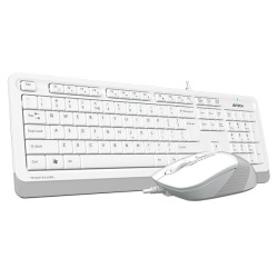 Kit A4Tech F1010 cu fir, alb - Img 2