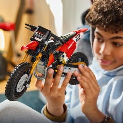 LEGO TECHNIC MOTOCICLETA DUCATI DESMO 450 MX VERSIUNEA DE UZINA 42238 - Img 7