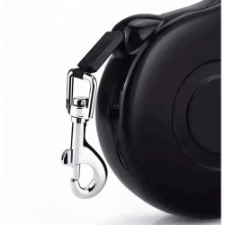 Lesa Retractabila Automata cu carabina pentru caini, lungime sfoara 5m, culoare Neagra - Img 5
