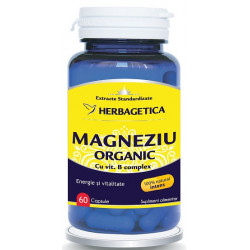 Magneziu organic b-complex 60cps Herbagetica