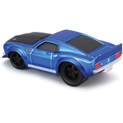 MAISTO MUSCLE TRANSPORTS SET CAMION CU PLATFORMA FORD C600 FLATBED 1966 SI MASINUTA FORD MUSTANG GT 1969 SCARA 1 LA 64 - Img 6