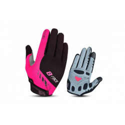Manusi pro b-race cu gel negru/fuxia, m