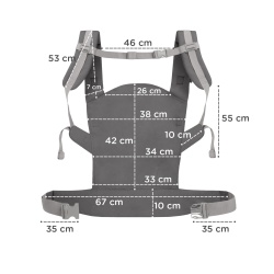 MARSUPIU ERGONOMIC KINDERKRAFT NINO, PANA LA 20 KG, CONFETTI GREY - Img 6