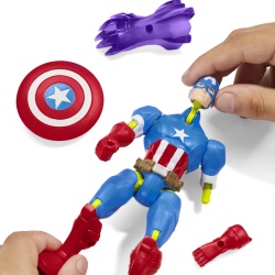 MARVEL AVENGERS MIX MASHERS FIGURINA CAPITAN AMERICA 12CM - Img 4