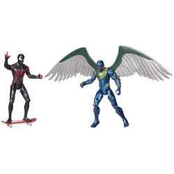 MARVEL SPIDER MAN SET 2 FIGURINE MILES MORALES VS MARVELS VULTURE - Img 2