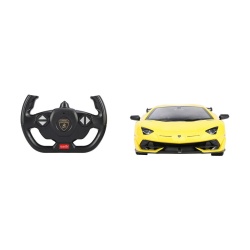 MASINA CU TELECOMANDA LAMORGHINI AVENTADOR SVJ GALBEN SCARA 1 LA 14 - Img 5