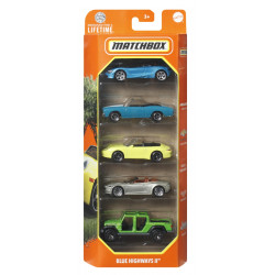 MATCHBOX SET 5 MASINUTE METALICE MBX BLUE HIGHWAYS II SCARA 1:64 - Img 1