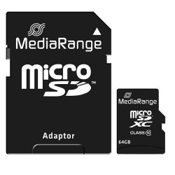 MediaRange Micro SDHC 64GB Class 10 with SD adapter