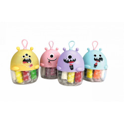 Miniset de modelaj cu 10 culori de plastilina usoara Monstruleti Roz