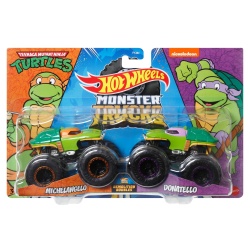 MONSTER TRUCK SET 2 MASINI SCARA 1 LA 64 MICHELANGELO SI DONATELLO - Img 1