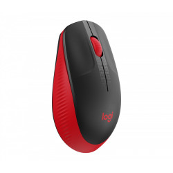 MOUSE LOGITECH, PC sau NB, wireless, 2.4GHz, optic, 1000 dpi, butoane/scroll 3/1, negru / rosu, "910-005908" - Img 2